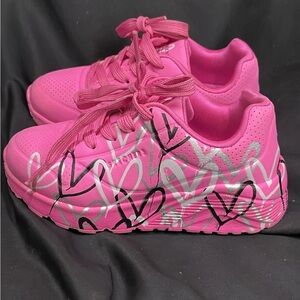 Sz12Y Skechers Kids J Goldcrown Street Uno Lite Sneakers Bubblegum Pink Shoes